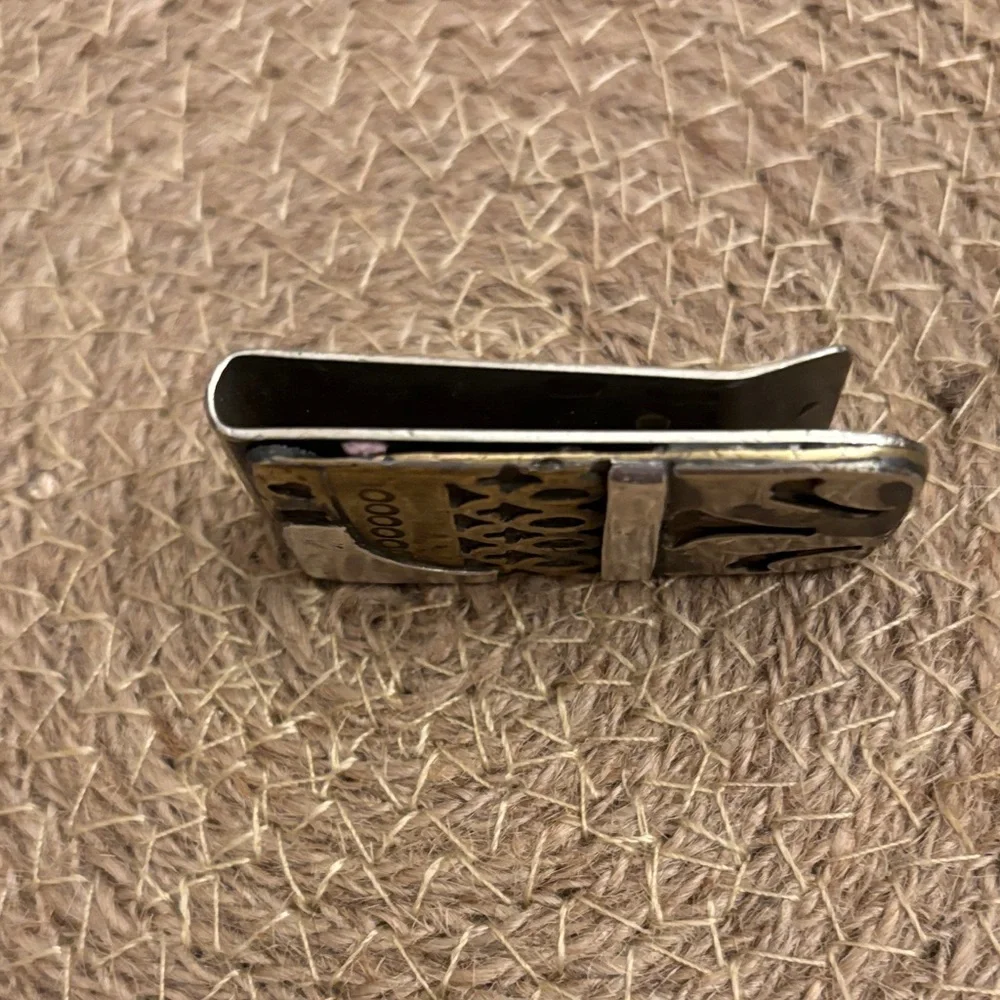 Vintage Handmade Silver and Gold/Brass Tone Money Clip